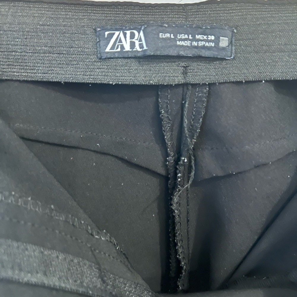 Zara Elegant Black Causual Pants size large - Picture 5 of 8